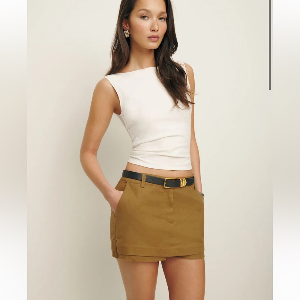 Reformation Parker Linen Skort Size 6